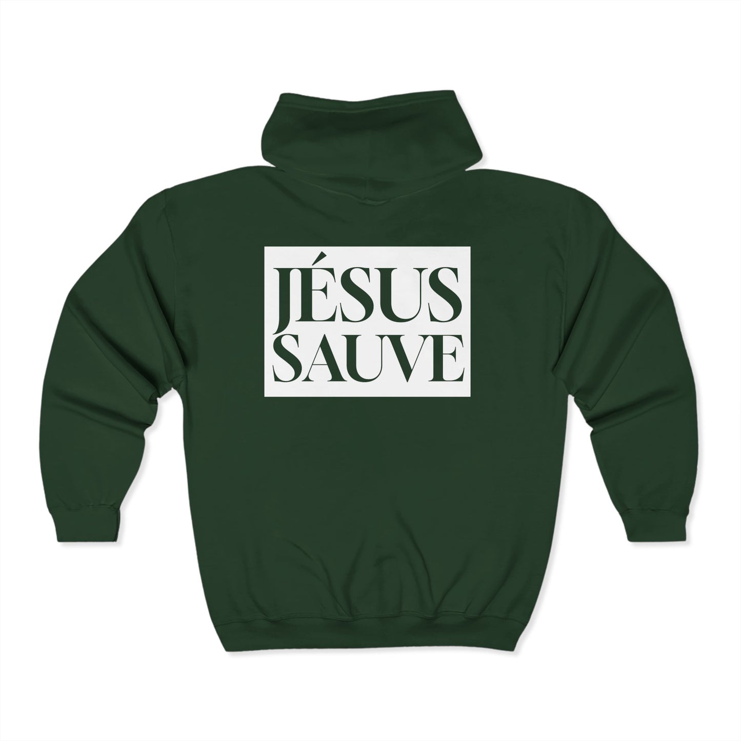 Jesus Saves - Adult Zip Hoodie - French